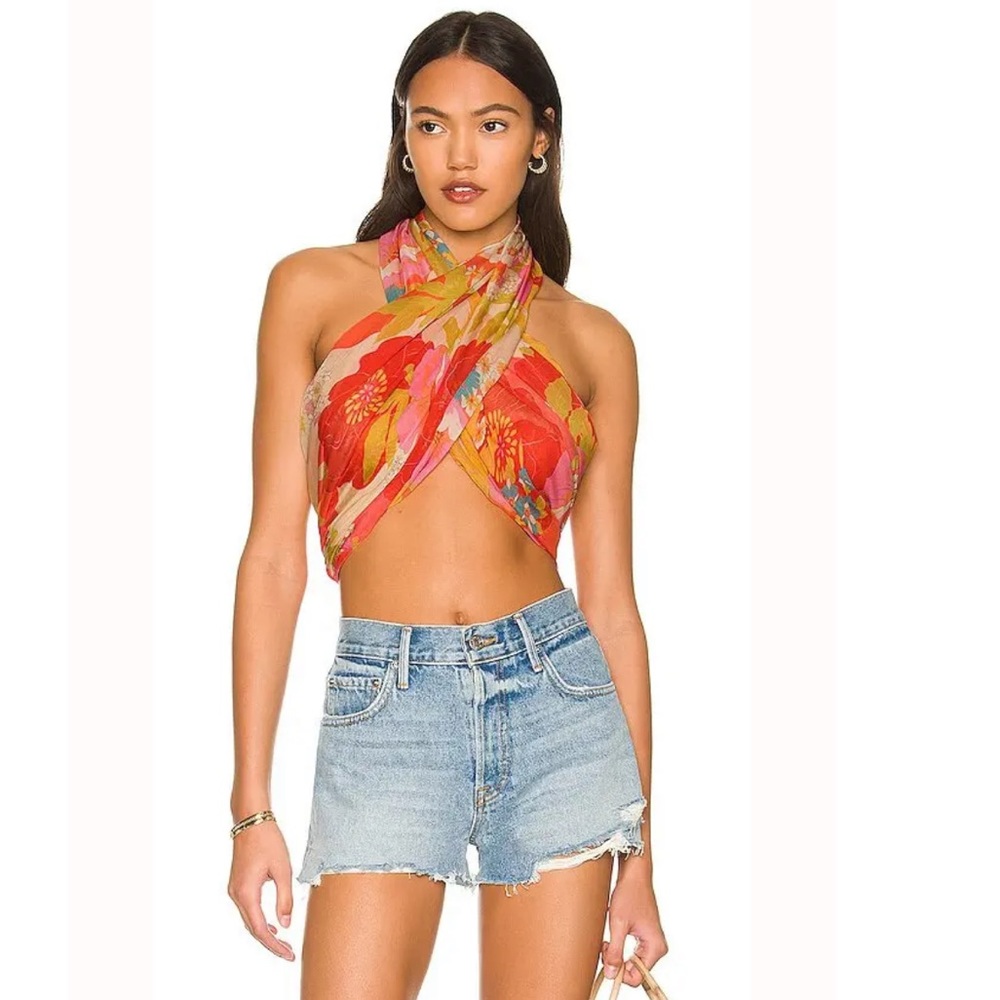 SPELL X REVOLVE Tyler Travel Scarf Top in Chili